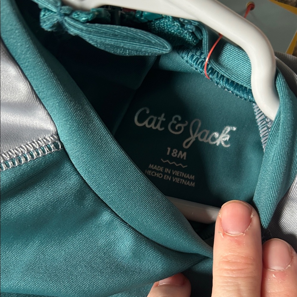 NWT Teal and Gray 18 Months Kids Swim Suit - Picture 4 of 4
